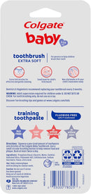 Colgate Baby Toothpaste and Toothbrush Kit, Mild Fruit Flavor, for Ages 3-24 Months by TinyTreasures Baby Boutique