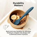 KeaBabies Silicone Baby Spoons, Self Feeding 6-12 months - 3-Pack Baby Weaning Eating Utensils, Toddler First Food Training Spoon, Infant, Kids Feeding Supplies Essential Set,Dishwasher-safe (Valiant) by TinyTreasures Baby Boutique