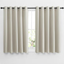NICETOWN Blackout Natural Curtains for Bedroom - Window Treatment Thermal Insulated Grommet Drapes Room Darkening Energy Saving Sound Reducing for Basement, 2 Panels, W66 x L54 by TinyTreasures Baby Boutique