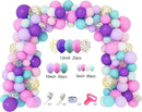Amandir 134pcs Unicorn Balloons Arch Garland Kit, Unicorn Birthday Party Decorations for Girls Confetti Light Purple Aqua Blue Pink Balloons Set Wedding Baby Shower Party Supplies by CozyNest Decor