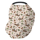 Country Western Car Seat Cover for Baby Cowboy Hat Boots Horse Cactus Stretchy 5-in-1 Covers Adjustable Car Canopy Breastfeeding Cover Wild West Desert Breathable Nursing Cover-Up by TinyTreasures Baby Boutique