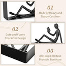 Sziqiqi Book Ends for Shelves Decorative: Heavy Duty Bookends for Books Cast Iron Cute Bookends Decorative Bookends for Shelves Office Desk Bookcase Bookshelf - Gift for Boys Girls Men Women Nerdy by CozyNest Decor