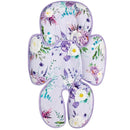 2 in 1 Infant Car Seat Insert, Car Seat Head Support Baby Girls Boys, Soft Newborn Carseat Insert Cushion, Perfect for Carseats, Strollers, Swings (Purple Flower) by TinyTreasures Baby Boutique