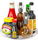 9.5" W Acrylic Clear Lazy Susan Turntable for Cabinet,Kitchen Countertop,Refrigerator and Pantry Organization Storage,1 Tier Small Spinning Organizer for Vitamin,Medicine,Spice Rack & Organization by CozyNest Decor