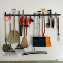 WellMade 64'' Adjustable Garden Tool Organizer, Garage Storage System with Hooks, Wall Mount Tool Organization Rack, Black by GreenHaven Gardens