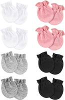 BQUBO Newborn Infant Toddler Mittens No Scratch Cotton Elastic Wrist Gloves Hypoallergenic for 0-6 Months Baby Boys Girls by TinyTreasures Baby Boutique