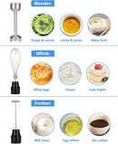 Immersion Blender Handheld,700W Hand Mixer Infinitely Variable Speeds,Multi-function Stainless Steel Stick Electric Kitchen Smoothie Blender with Detachable Whisk, Milk Frother,for Soup Puree by TinyTreasures Baby Boutique