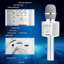 BONAOK Wireless Bluetooth Karaoke Microphone,3-in-1 Portable Handheld Mic Speaker for All Smartphones,Gifts for Kids Adults All Age Q37(Silver) by TinyTreasures Baby Boutique