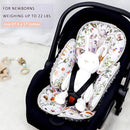 2 in 1 Infant Car Seat Insert, Car Seat Head Support Baby Girls Boys, Soft Newborn Carseat Insert Cushion, Perfect for Carseats, Strollers, Swings (Gray Animals) by TinyTreasures Baby Boutique