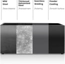 GSK Black Metal Planter Versatile Box with Drainage Holes Galvanized Painted Iron Flower Boxes for Indoor Outdoor Use Ideal Patio Balcony Garden Elevated Plant Bed by GreenHaven Gardens