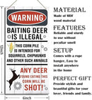 Warning Signs, Funny Hunting Sign Wall Decor, Baiting Deer Is Illegal Sign, Decorative Wood Hanging Wood Plaque, Man Cave Bar Cabin Decor, Pub Decor, Farmhouse Wall Decor for Coffee & Bar by CozyNest Decor