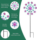 Solar Flower Wind Spinners for Yard and Garden, 40 Inch Solar Windmill Garden Whirligig Kinetic Spinners Decor for Lawn, Patio&Yard, Metal Wind Outdoor Sculpture by GreenHaven Gardens
