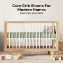 KeaBabies 2-Pack Organic Crib Sheets for Boys, Girls - 52x28 Fitted Crib Mattress Sheet Neutral, Breathable Jersey Cotton Cover for Baby Bed, Toddler Mattress, Soft & Cute Prints (Lichen) by TinyTreasures Baby Boutique