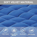 3 in 1 Convertible Sleeper Sofa Bed,Futon Loveseat Couch with Pull-Out Bed & Adjustable Backrest,Velvet Fabric Sofa with Side Pocket for Small Apartment, Living Room, Office (Blue) by CozyNest Decor
