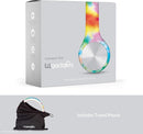 LilGadgets Connect+ Pro Kids Headphones with Mic and Cord, SharePort Technology, Over-Ear Foldable Headset, Volume Limit 93db, Wired Inline 3.5mm Jack for School - Tie Dye Rainbow Headphones for Kids by TinyTreasures Baby Boutique