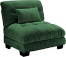 Armless Sofa W/1 Pillow - Green by CozyNest Decor