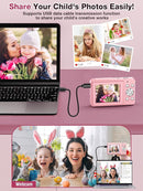 Digital Camera,FHD 1080P Kids Camera 44MP Point and Shoot Digital Cameras with 32GB Card,16X Zoom,Anti-Shake,Date Stamp,Compact Small Cameras Photography for Kids Student Teen Girl Boy(Pink) by TinyTreasures Baby Boutique