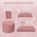COMAX Kids Bean Bag Chair Turn into Beanbag Bed, Toddler Bean Chair Corduroy for Girl Boy Sleeping, Lazy Children Bean Bags with Filler, Convertible Child Floor Mattress, Light Pink by TinyTreasures Baby Boutique