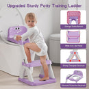 Potty Training Seat, Toddler Toilet Seat for Kids Boys Girls, 2 in 1 Potty Training Toilet for Kids, Splash Guard Anti-Slip Pad Step Stool, Adjust High Potty Chair for Toddler Kid Boys Girls by TinyTreasures Baby Boutique