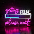 Drink Please Wait Neon Sign Dimmable Letters Neon Light for Wall Decor USB Powered LED Drinking And Wait Light Up Sign for Pub Man Cave Home Bar Restaurant Decor Party(16.7 * 12.8In) by CozyNest Decor