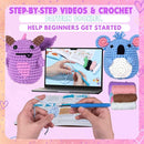 yhwsymgmho Crochet Kit for Beginners:2pcs Animals amigurumi Crochet Starter Kits with Step-by-Step Video Tutorials,Easy Knitting Set for Adults Kids,DIY Crocheting Doll Gift(Pterosaurs and Koalas) by TinyTreasures Baby Boutique