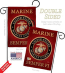 Marine Corps Burlap Garden Flag - Pack Armed Forces USMC Semper Fi United State American Military Veteran Retire Official Support Our Troops - House Banner Small Yard Gift Double-Sided 13 X 18.5 by GreenHaven Gardens