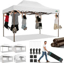 COBIZI 10x15 Pop Up Canopy Tent Heavy Duty with Sidewall, Commercial Outdoor Easy Pop Up Gazebo for Party Wedding All Weather Waterproof UV 50+ with Roller Bag(Leg Upgraded),White by GreenHaven Gardens