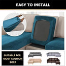 PrinceDeco Sectional Couch Covers 3 Pieces Velvet Sofa Covers L Shape Soft Couch Covers for Sectional Sofa Corner Sofa Cover Couch Cover for Dogs Washable (2 Seater + 1 Chaise,Deep Teal) by CozyNest Decor