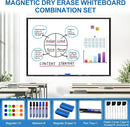 H-Qprobd Large Magnetic White Board Dry Erase Whiteboard with Black Aluminum Frame, 60"X40" Hanging White Boards for Wall with Long Pen Tray, Presentation Board for Office Classroom Home by TinyTreasures Baby Boutique
