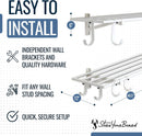 StoreYourBoard 2-Pack Heavy Duty Wall Shelves – Wall-Mounted Garage Storage Shelving and Organization for Sheds, Closets, or Utility Rooms – Holds 200 lbs, 1ft x 4ft, White by GreenHaven Gardens