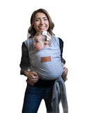 Baby Wrap Carrier - Premium Cotton Baby Carrier Wrap for Newborn to Toddler- Infant Carrier- Baby Holder One Size Fits All with Front Pocket (Grey) by Max&so by TinyTreasures Baby Boutique