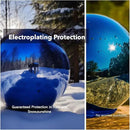 12 Inch Stainless Steel Gazing Globe,v2croft Hollow Ball Mirrored Surface Polished Shiny Sphere,Garden Stainless Steel Gazing Ball for Outdoor Lawn Pond Yard Ornament(Blue) by GreenHaven Gardens