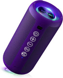 Ortizan Portable Bluetooth Speaker: IPX7 Waterproof, 24W Loud Sound, Deep Bass, Bluetooth 5.3, LED Lights, Wireless Stereo Pairing, 30H Playtime, for Home/Outdoor/Party/Beach, Birthday Gift (Purple) by TinyTreasures Baby Boutique
