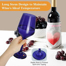Purple Wine Glasses Set of 6-14oz Long Stem Wine Glass, Pretty Crystal Glassware, Hand Blown Goblets Drinkware, Unique Stemware Wine Glass Holiday Gift Set by CozyNest Decor