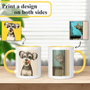 Personalized Coffee Mug, Custom Drawing Portrait Gift, Funny Customized Coffee Gift for Men & Women, Custom Mugs with Pictures, Yellow 11oz Customized Ceramic Tea Cup by TinyTreasures Baby Boutique
