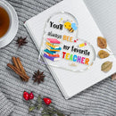 Teachers Day Graduation Season Opening Season Gifts Teacher Gifts Teacher Appreciation Gifts Best Teacher Gifts for Women Acrylic Heart for Her Coworker Friend Principal Educator Birthday Christmas by CozyNest Decor