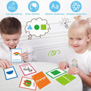 Toddler Learning Flash Cards, 60 PCS Double Sides Flashcards for Alphabets, Numbers, Colors, Shapes, Sight Words, Baby Cognitive Flashcards for Kids, Preschool Kindergarten Learning Activities by TinyTreasures Baby Boutique