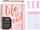 Votum August 2025 to January 2027 Large Back to School Academic Planner- Daily, Weekly & Monthly Organizer with Pens, Stickers, Sticky Notes, and a Sturdy Cover - Life is Good by TinyTreasures Baby Boutique