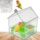 2026 New Pull-Out External Parrot Feeder, Bird Bath for Cage, 7*6*5.5in Bird Feeder House, Transparent Parakeet Cage Accessories, Easy To Fill, Clean, Long-Lasting, for Finch and Hummingbird (Green) by GreenHaven Gardens
