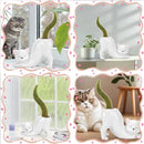 TOIVO Unique Cat Planter Pot，Indoor and Outdoor Plant Displays，Funny Ceramics Cat Flower Pot，Cat Gifts for Cat Lovers，Lovely Office Desk Room Home Decor (White, Small) by GreenHaven Gardens