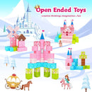 64 Pcs Magnetic Blocks-Princess Castle Collection World,Magnetic Building Blocks for 3+ Year Old Boys & Girls, Creative STEM Sensory Toys,Christmas Birthday Gifts for Kids Ages 3-8 by TinyTreasures Baby Boutique