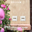 8Pack 3W LED Step Light, Warm White 3000K IP65 Waterproof Recessed Wall Light, Staircase Light Lighting lamp, Inside Outside Garden Balcony Corridor, Aluminum, 120V,White by GreenHaven Gardens