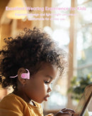 Kids Headphones, Wired Air Conduction Open Ear Headphones, 85dB Volume Limiting-Blue, Pink by TinyTreasures Baby Boutique