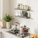 BAMEOS Floating Shelf,Wall Shelf,Decor Wall Mounted Shelves,Hanging Shelf Set L24xW6 for Bathroom Kitchen Living,Kitchen,Room Bedroom Storage,Walnut by CozyNest Decor