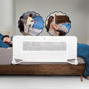 hiccapop 44" x 19" Bed Rail for Toddlers, Heavy-Duty Safety Bed Rail for Twin, Full, Queen Beds, Soft Mesh Cover & Swing-Down Design, Easy No-Tool Installation (White) by TinyTreasures Baby Boutique