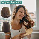 Bamboo Hair Brush Set, Natural Wooden Bamboo Comb Paddle Detangling Hairbrush for Hair Growth - Wide-tooth and Tail Comb Suitable for Thick/Thin/Curly/Dry Hair by TinyTreasures Baby Boutique