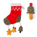 Organic Cotton Stuffed Animal Rattle Baby Toys, Plush Stocking Cuddle Cloth and Hand Grip Christmas Tree Ring Rattles Plush Toy Set for Newborns Infant Boys Girls, 2 PCS by TinyTreasures Baby Boutique