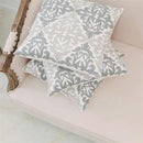 HWY 50 Gray Grey Decorative Throw Pillow Covers 18x18 Inch, Pack of 2 Embroidered Linen Farmhouse Cushion Cover Pillow Case for Sofa Couch Living Room Bed Bedroon, Accent Geometric by CozyNest Decor
