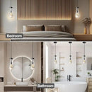 Modern Raindrop Pendant Lights Set of 2, Bronze Pendant Lights Kitchen Island, Black Pendant Light Island Lights for Kitchen Chandeliers for Living Room Bathroom Bedroom Hallway,Bulb Included by CozyNest Decor