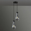 Black Raindrop Pendant Lights Kitchen Island, Bronze 2-Light Cluster Pendant Light for Dining Room, Dimmable Hanging Pendant Lighting Bedroom Light Fixture Ceiling Chandelier for Foyer by CozyNest Decor